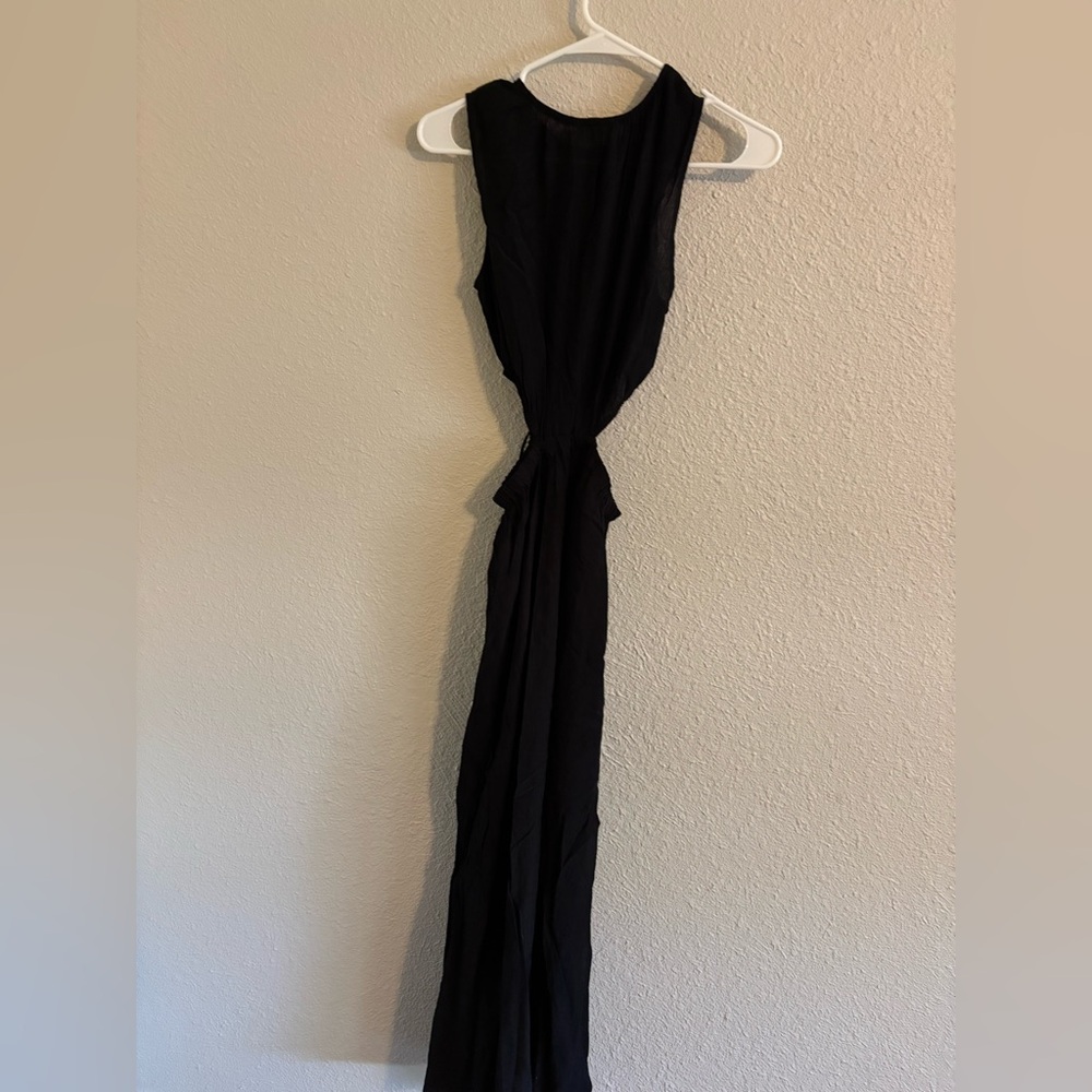Mango Black Cutout Midi Dress - Picture 5 of 5